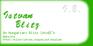 istvan blitz business card